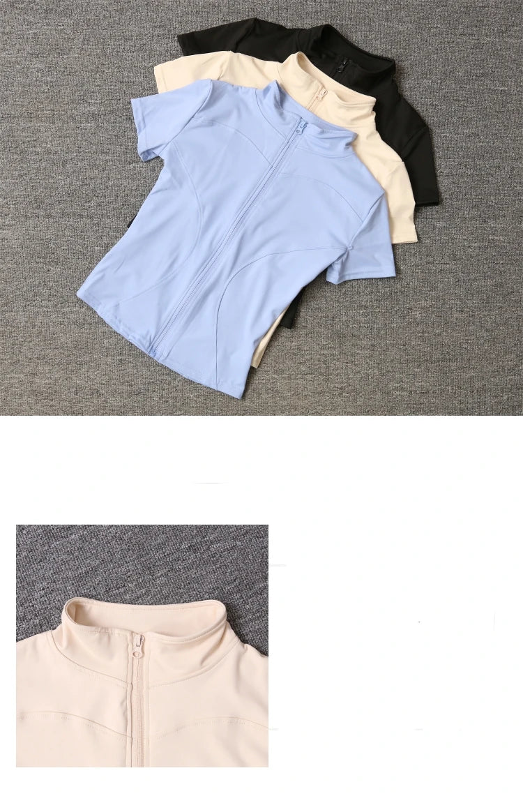 Women’s Slim Fit Quick-Dry Full Zip Yoga & Running Top