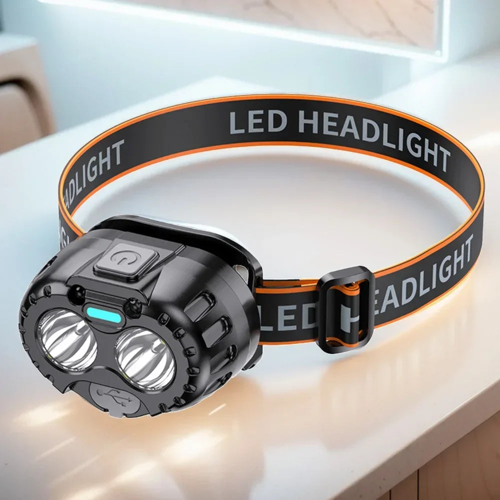 Powerful waterproof LED headlamp 250LM for camping, hiking, and emergencies