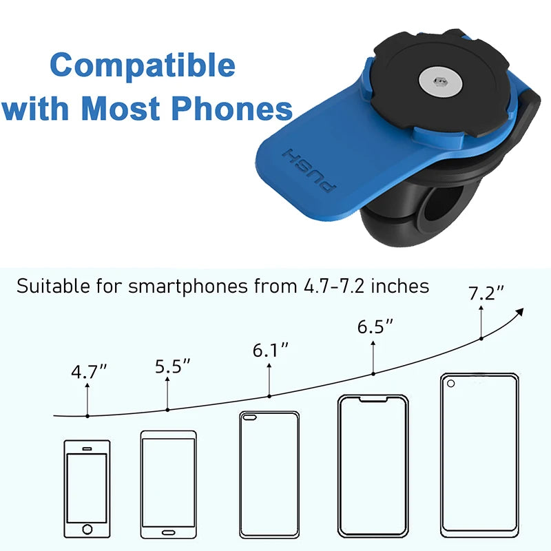 Anti-shake bike phone holder with shock absorber and self-lock mount