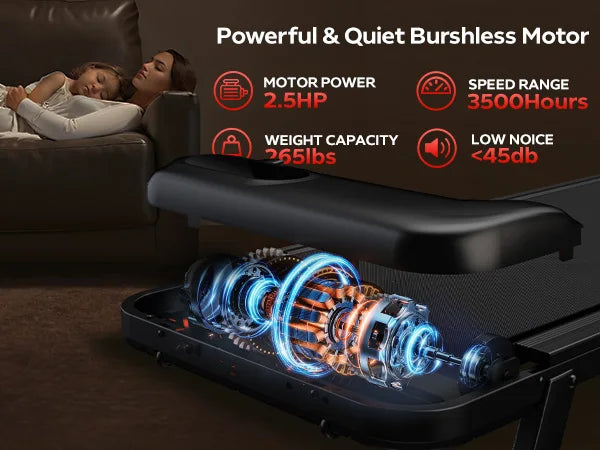 Treadmill with incline, app, and remote control
