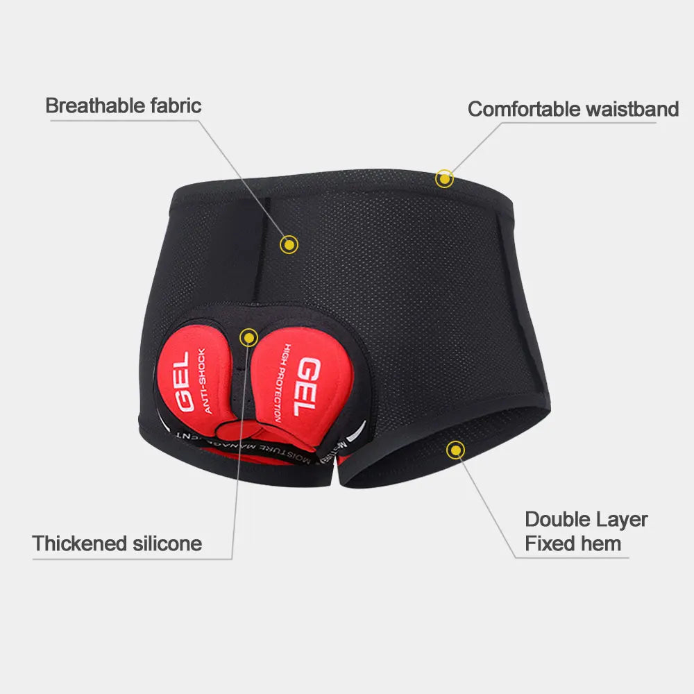 NEWBOLER cycling underwear with 5D gel pad for shockproof comfort