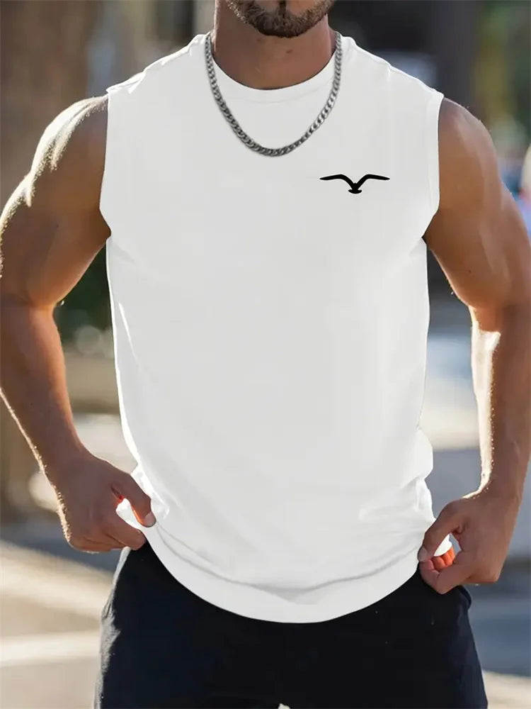 Men's Beach Print Tank Top