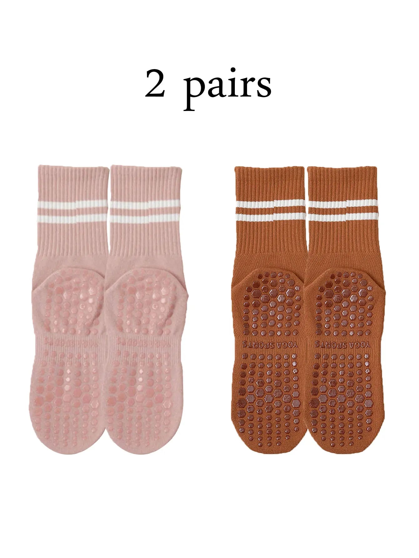 4 Pairs Non-Slip Pilates & Yoga Socks for Women