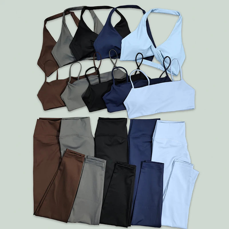 3PCS Women’s Yoga Set – Sports Bra, Leggings & Gym Outfit