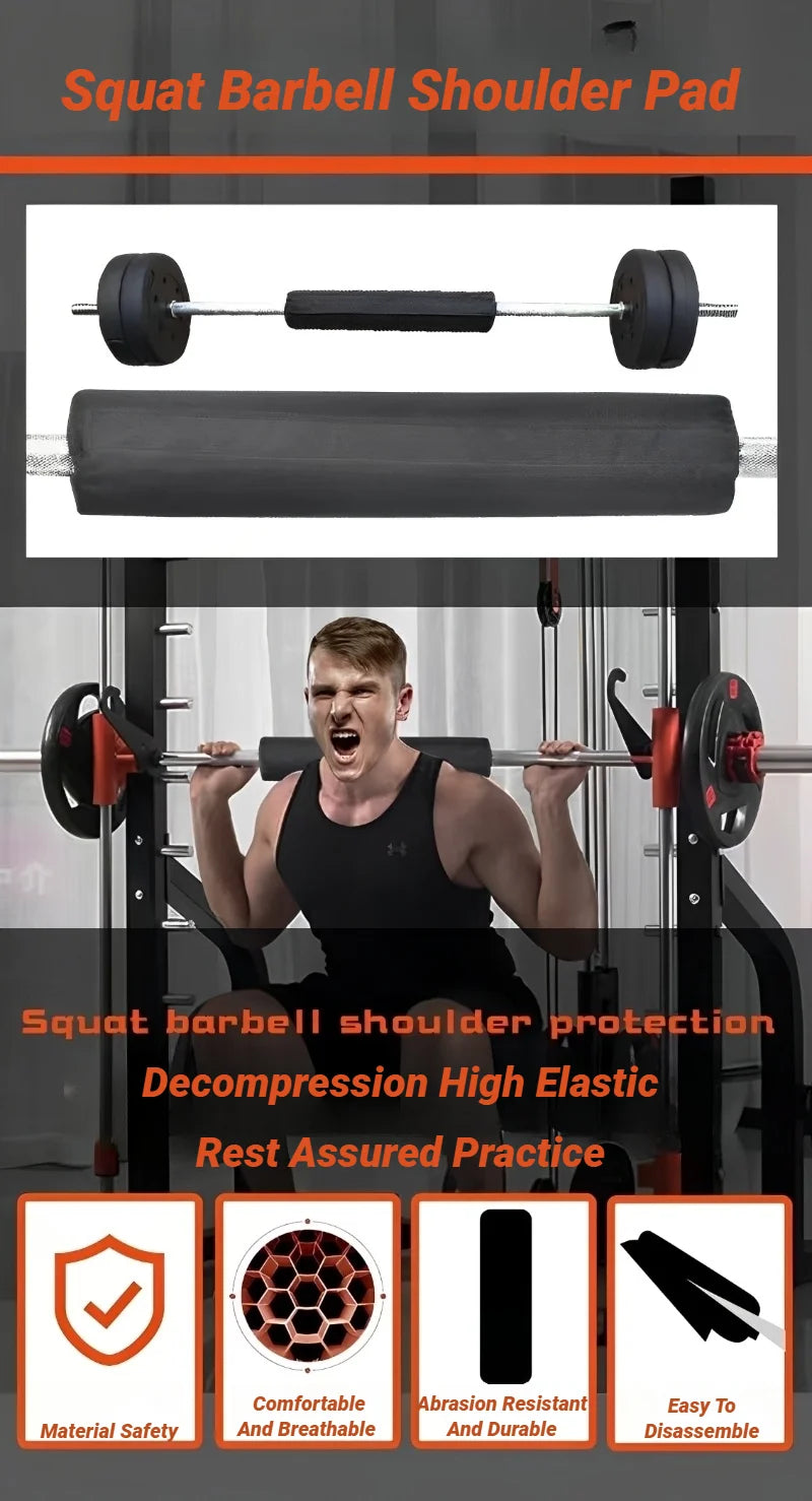 Barbell pad for squats and hip thrusts – neck and shoulder protection for weightlifting