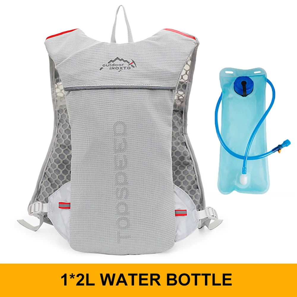 5L ultralight hydration running vest with 500ml bottle for trail and marathon