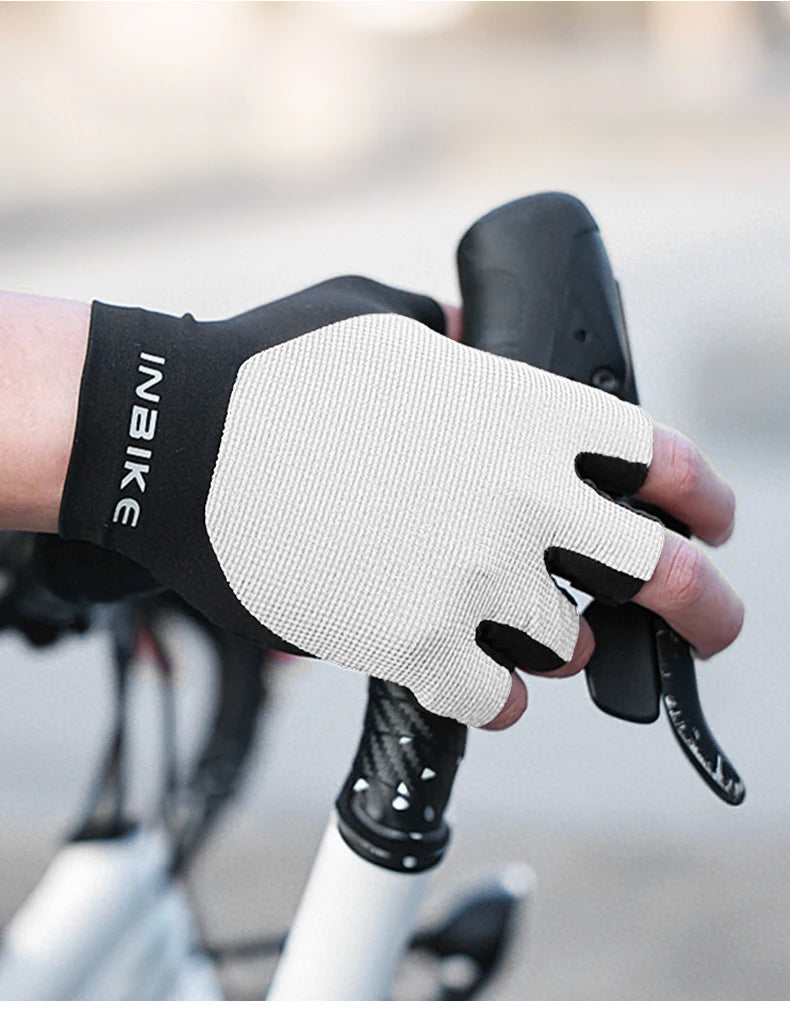 INBIKE half-finger cycling gloves with shock absorption and breathable design