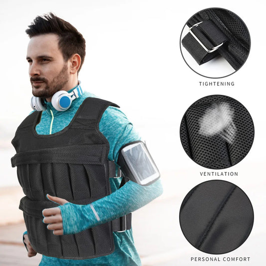 Adjustable Weight Training Vest for Running & Workout 3/15/35kg