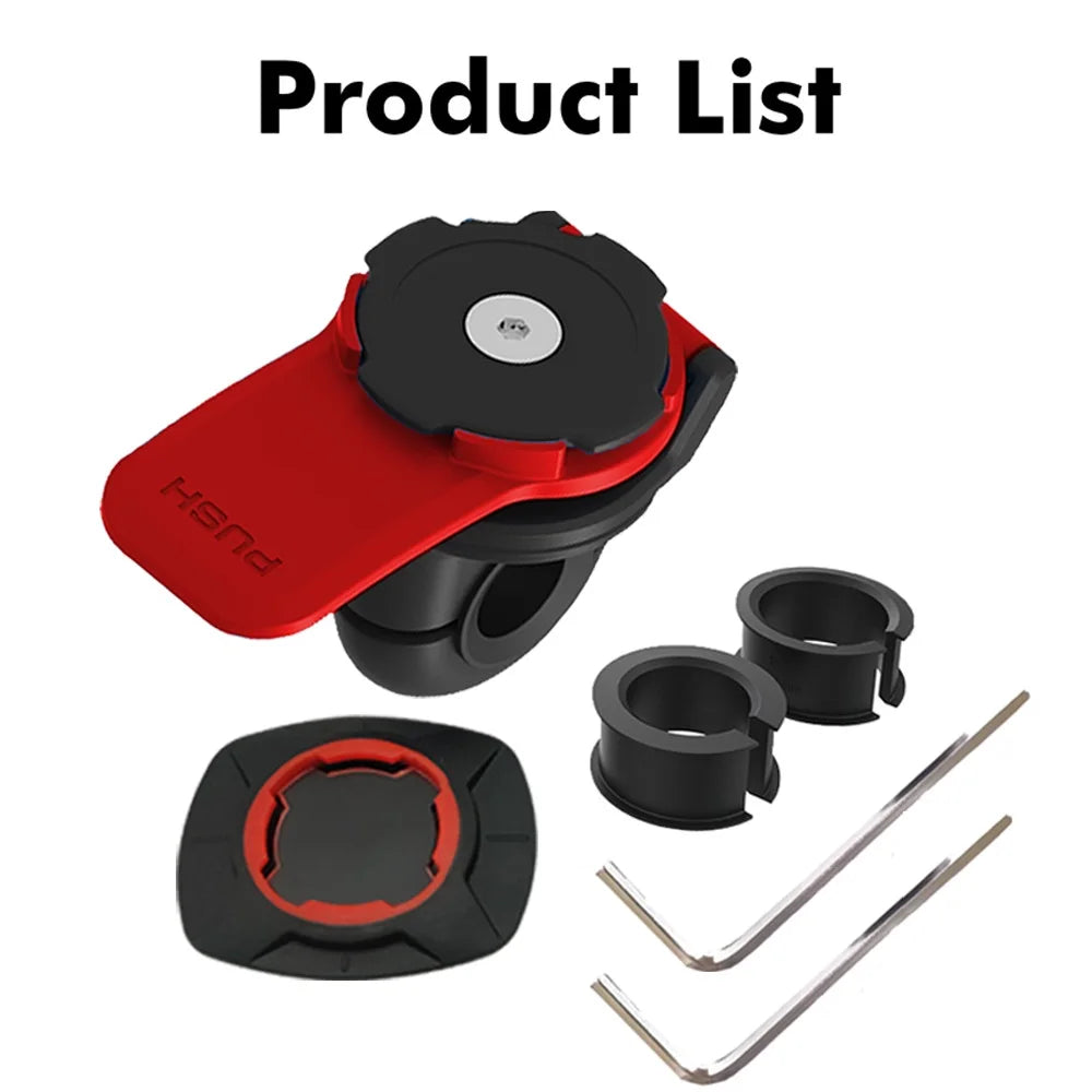Anti-shake bike phone holder with shock absorber and self-lock mount