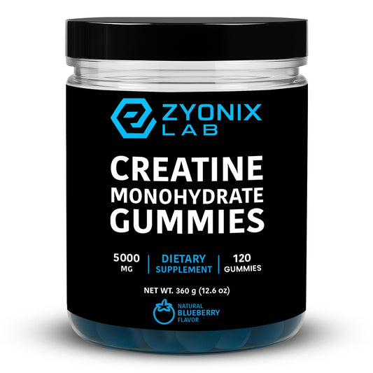 Creatine Monohydrate Gummies 5000 mg for Men & Women Blueberry Flavor