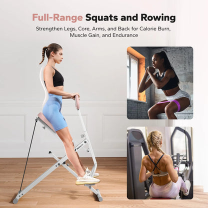 2-in-1 Squat & Rowing Machine