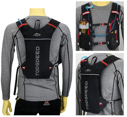 5L ultralight hydration running vest with 500ml bottle for trail and marathon