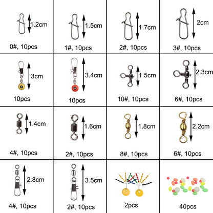 182pc Fishing Connector Tackle Kit