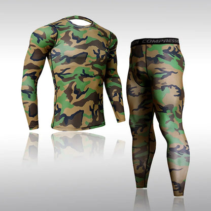 Camouflage Compression Sports Set Men