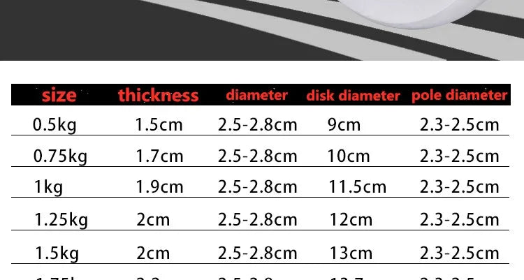 Weight Plate for 25mm Barbell Rod 0.5–1.75kg