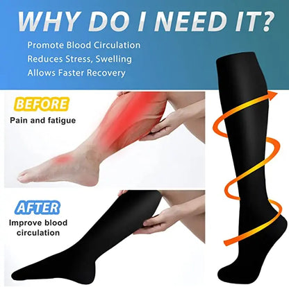 1 Pair Compression Socks Running Support