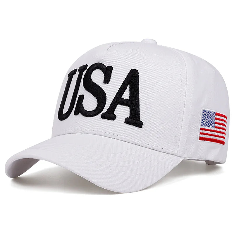 USA Flag Embroidered Baseball Cap