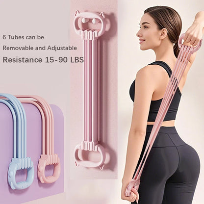 Adjustable Yoga Stretch Band Six-Rope