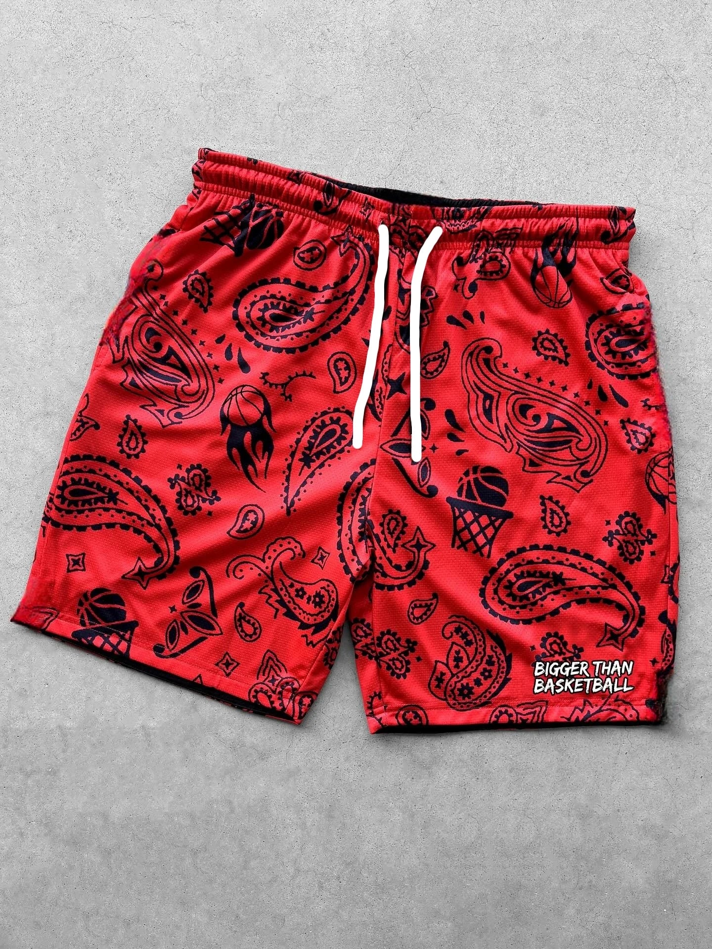 Paisley Basketball Streetwear Shorts