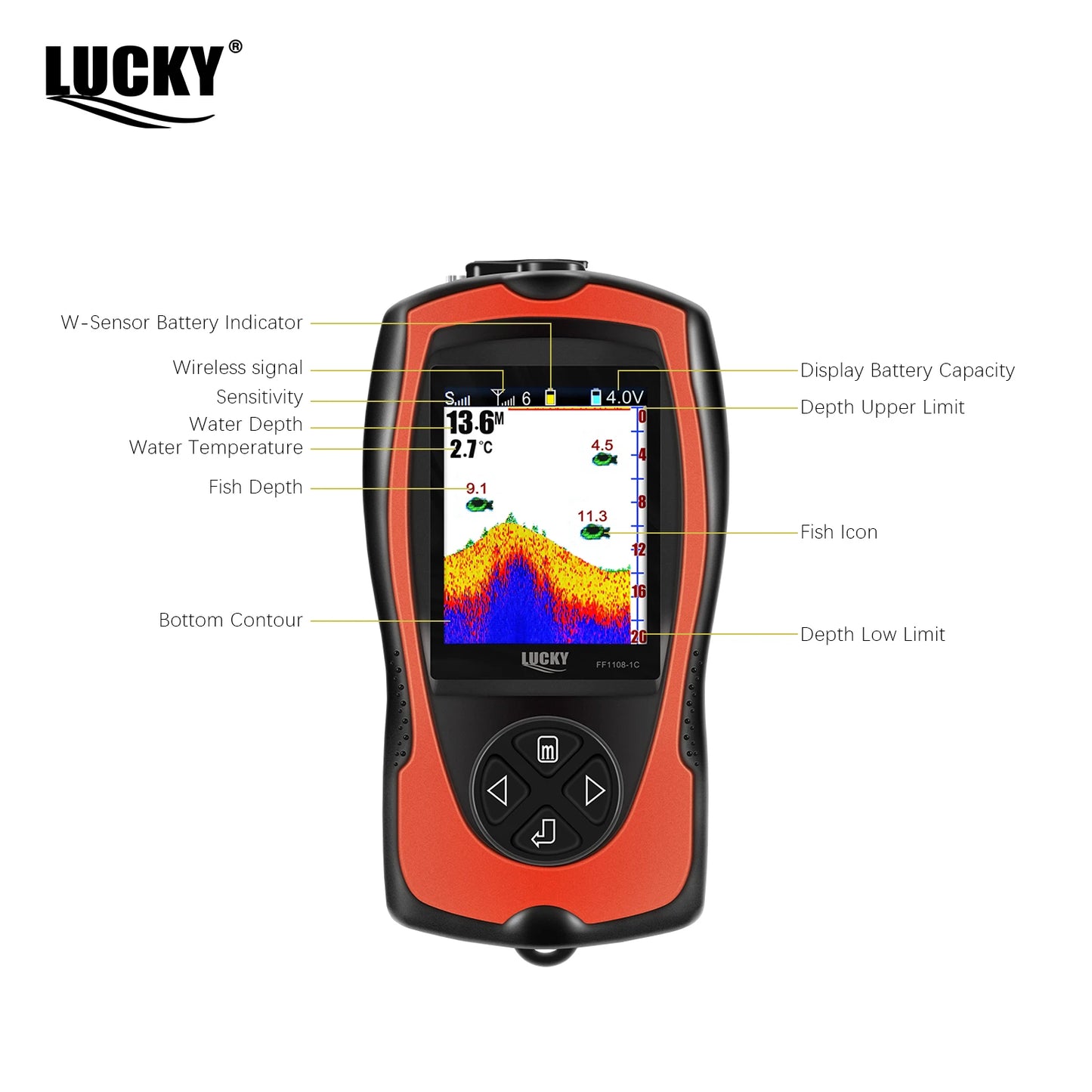 Wireless Rechargeable Portable Fish Finder