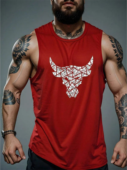 Men's Beach Print Tank Top