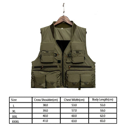 Quick-Dry Multi-Pocket Fishing Vest
