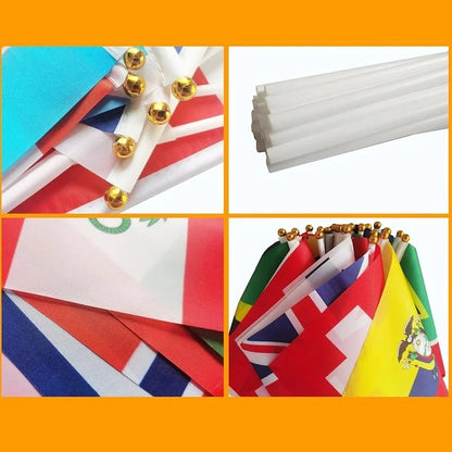 32 Countries Mini Hand Flags