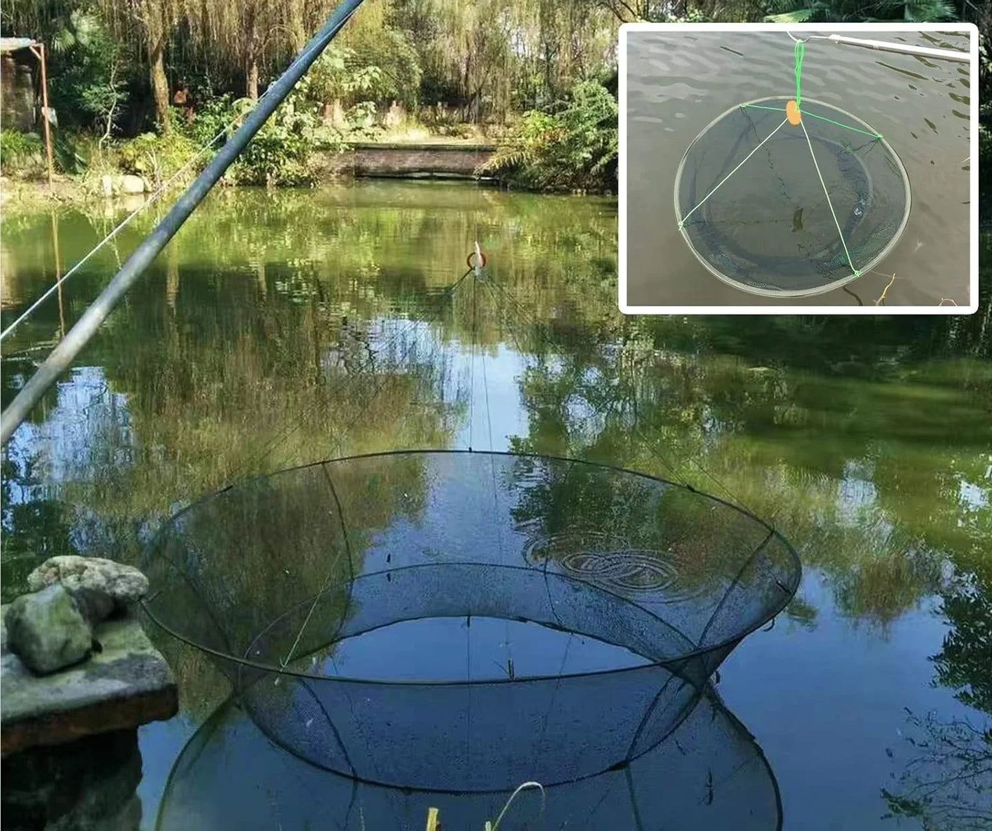 Large Foldable Drop Fishing Net