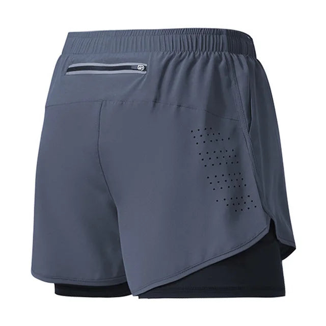 Quick-Dry Double Layer Running Shorts