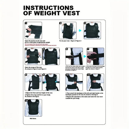 Adjustable Weight Vest & Weights Set for Strength Training