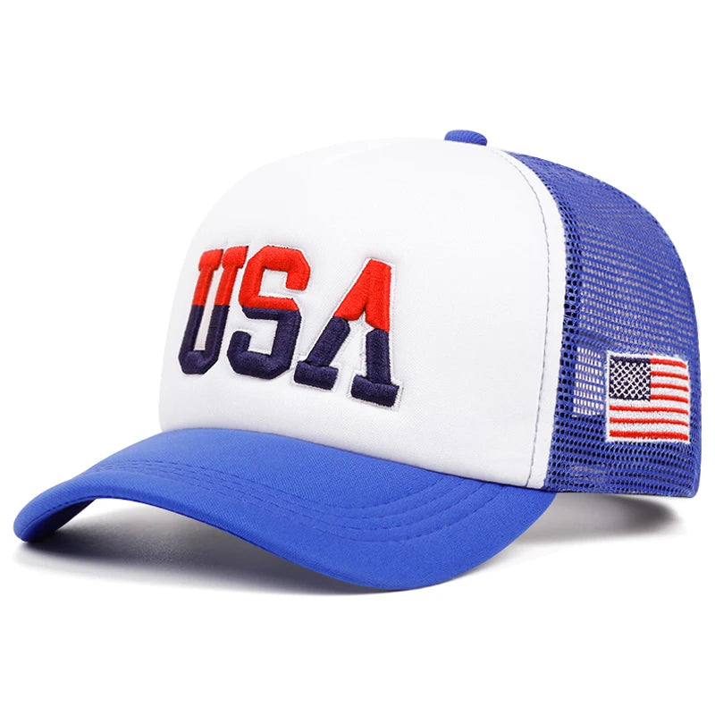 American Flag Mesh Baseball Cap