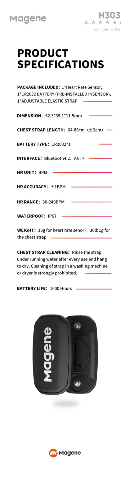 Heart Rate Monitor - Bluetooth with Chest Strap