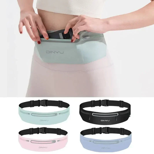 Adjustable sports fanny pack with phone holder for running and gym