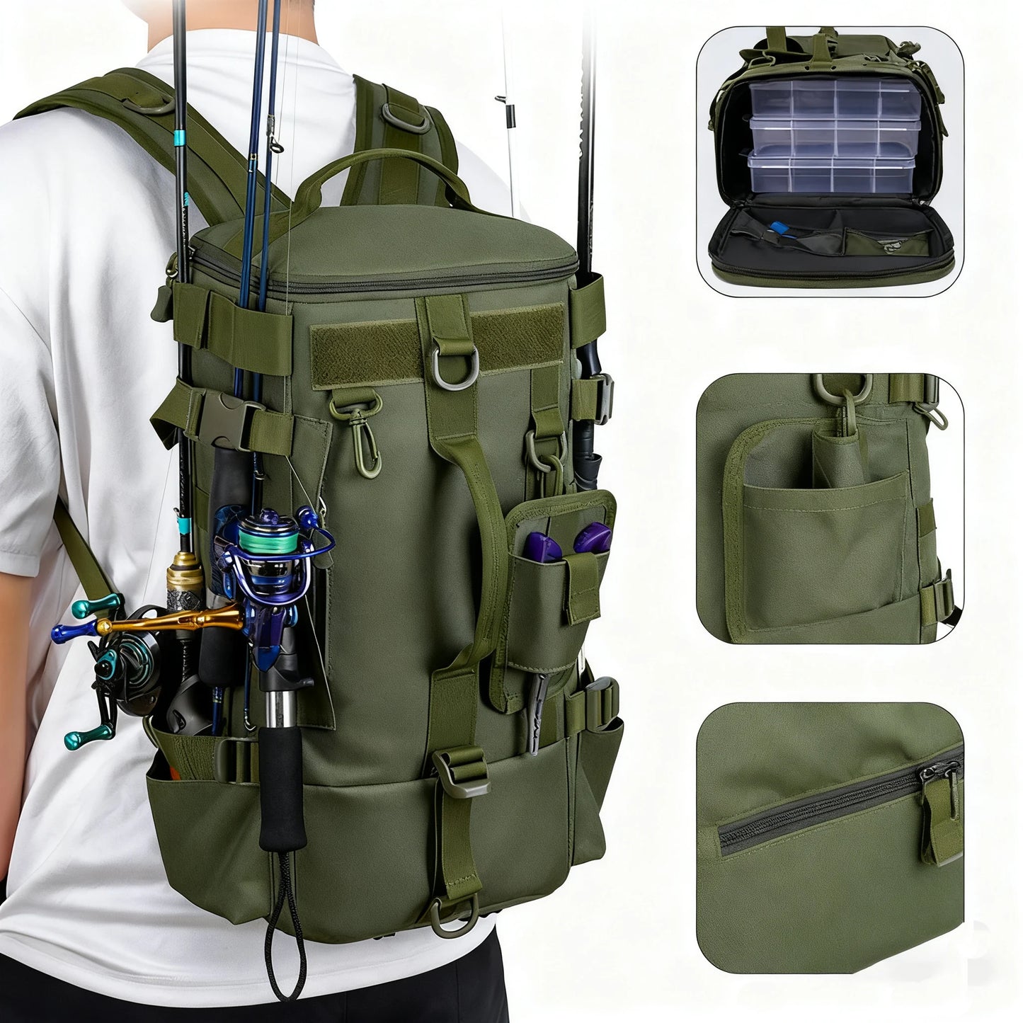 Multifunctional Waterproof Fishing Backpack