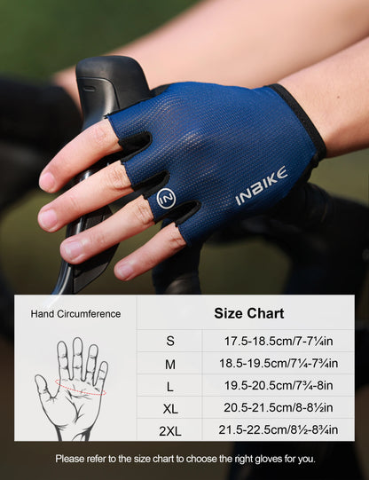 INBIKE half-finger cycling gloves with shock absorption and breathable design