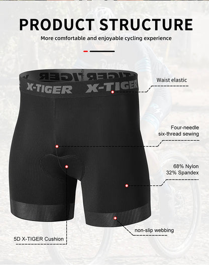 Cycling Shorts Mesh Underwear Gel Pad