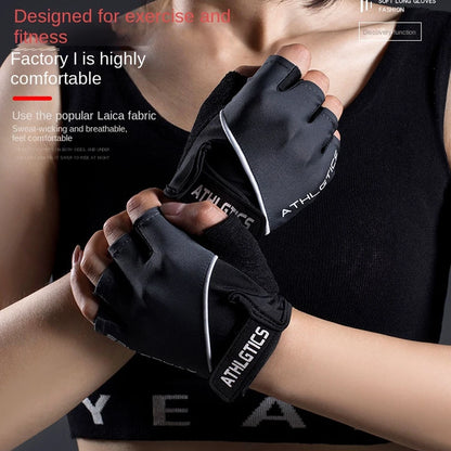 Breathable fingerless training gloves for cycling, gym, and weightlifting