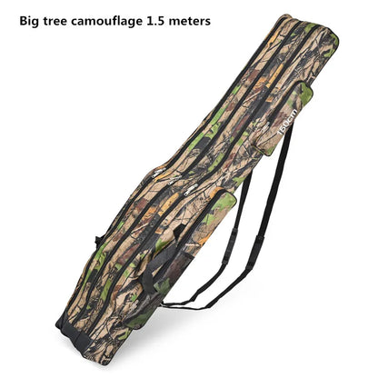 Foldable Three-Layer Fishing Rod Bag