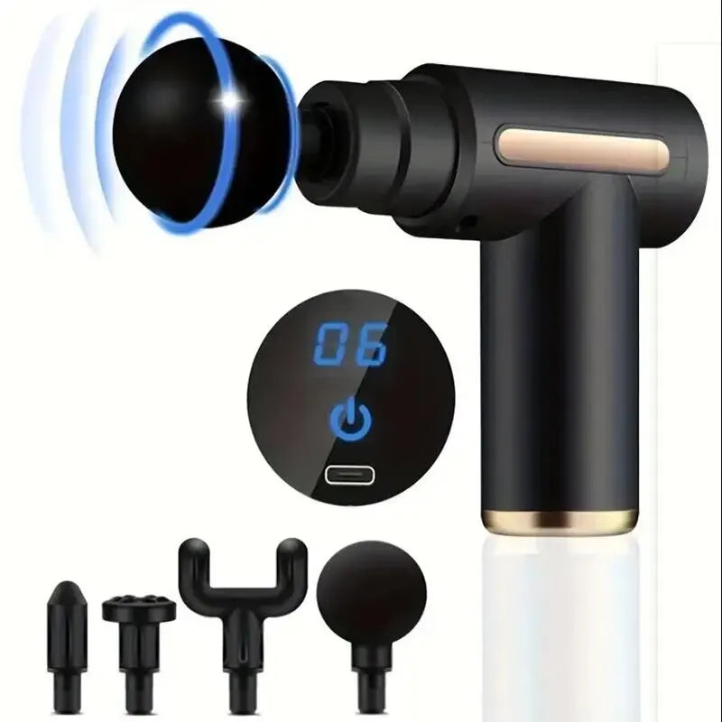Mini portable massage gun for deep muscle relief and recovery