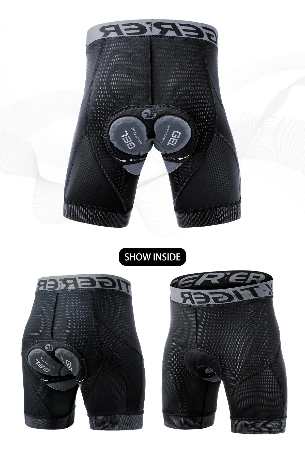 Cycling Shorts Mesh Underwear Gel Pad