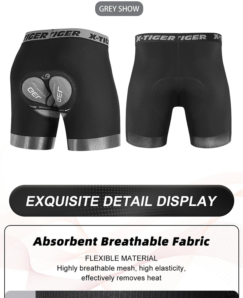 Cycling Shorts Mesh Underwear Gel Pad