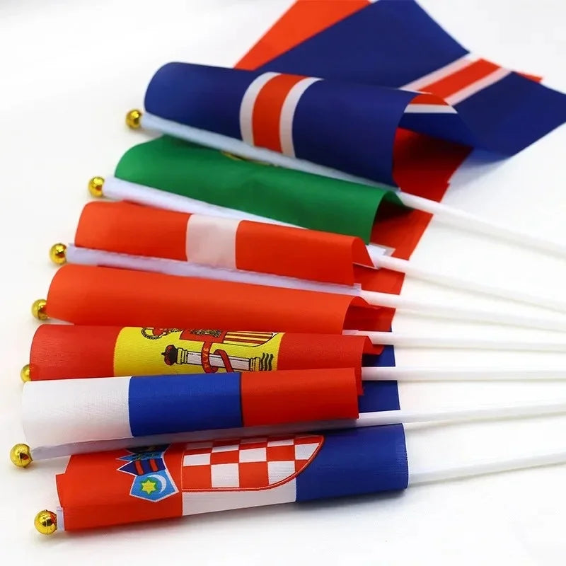 32 Countries Mini Hand Flags