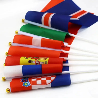 32 Countries Mini Hand Flags