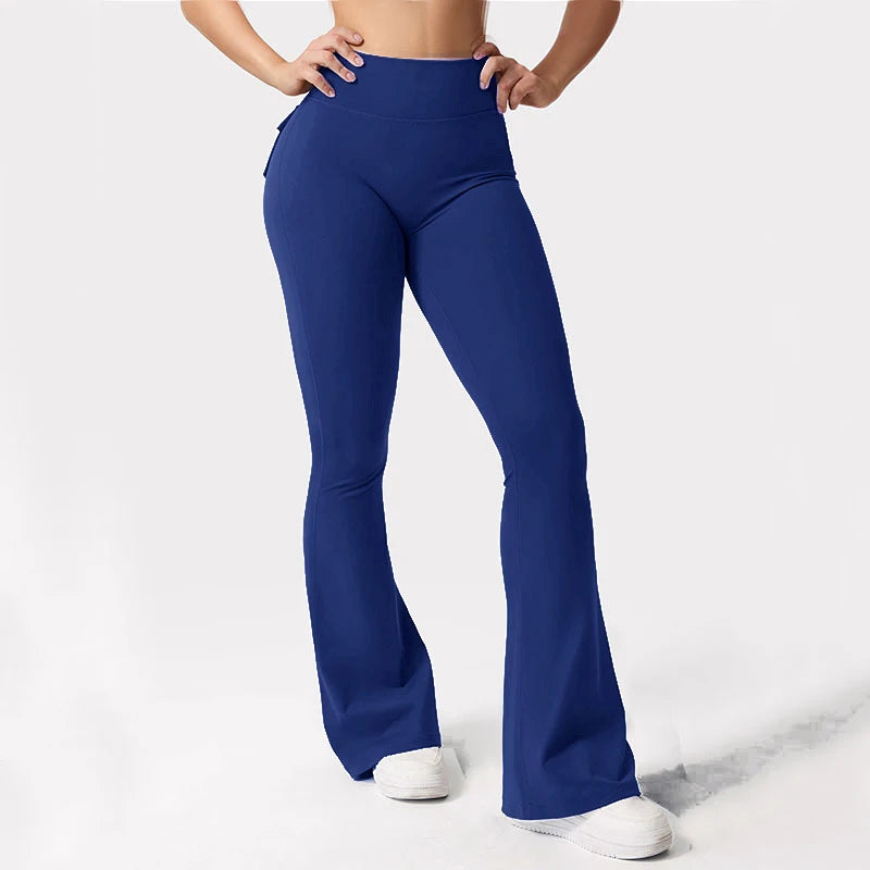 Women’s Flared Yoga Pants – High-Waist Bell-Bottom Workout Leggings
