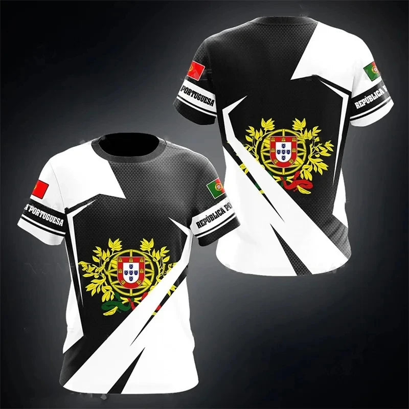 Portugal Flag 3D Graphic Tee