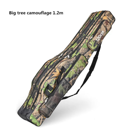 Foldable Three-Layer Fishing Rod Bag