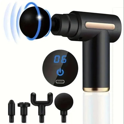 Mini portable massage gun for deep muscle relief and recovery