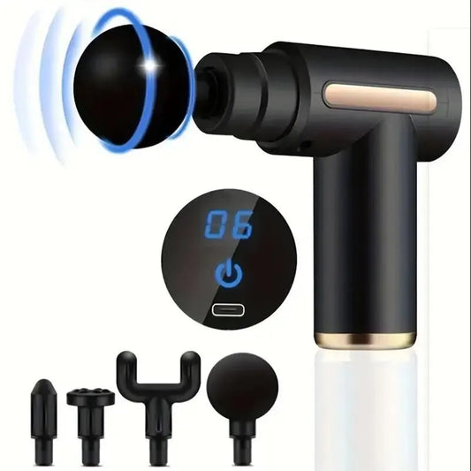 Mini portable massage gun for deep muscle relief and recovery
