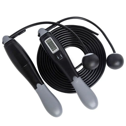Smart digital counting jump rope with cordless and corded modes