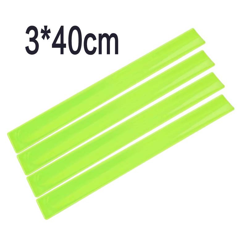 2pcs 40cm reflective slap bands for running, cycling, and safety visibility